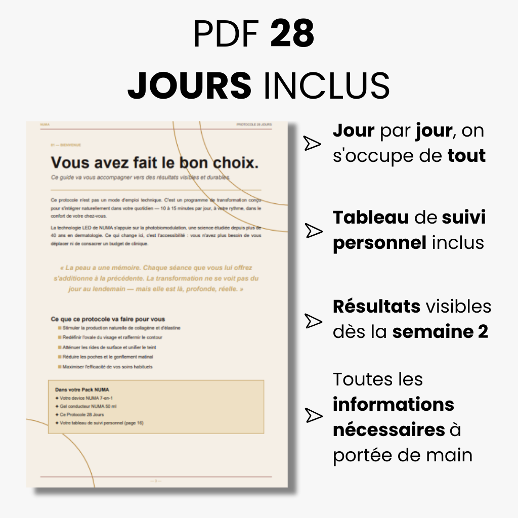 Pack Éclat NUMA — 7-en-1 LED + Gel + Protocole 28 Jours